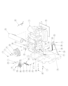 Engine Assembly Kawasaki Diagram and Parts List for M60-KW LC-53BB5GFX750-29HP-DFI-OHV-LC Cub Cadet Lawn Tractor